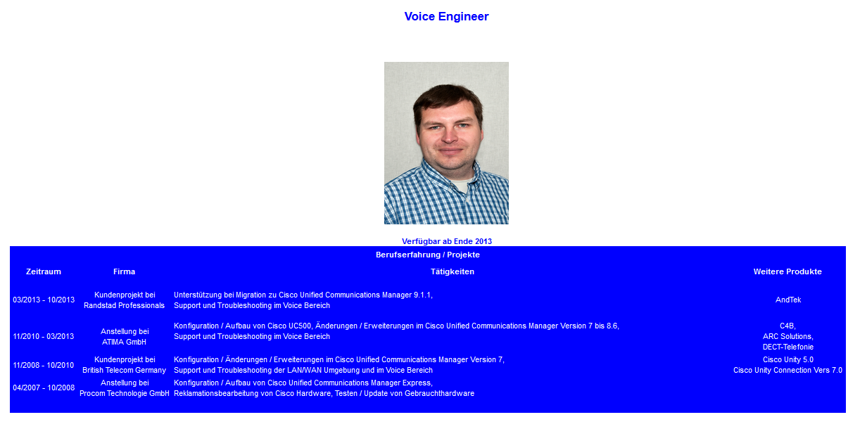 Voice-Engineer J. Klopottek